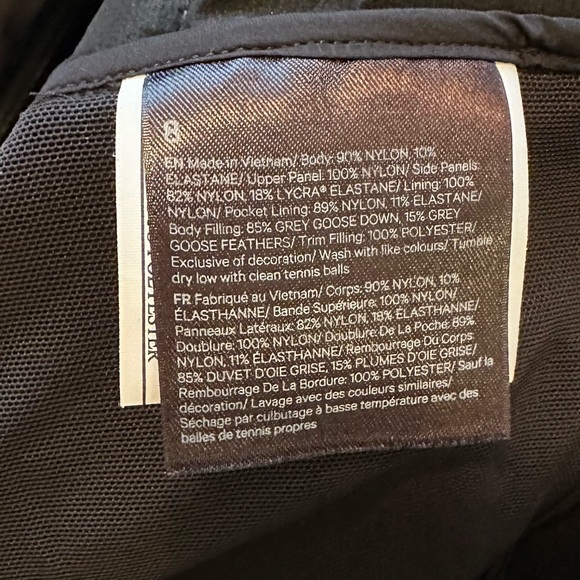 Lululemon Down For It All Running Vest Women’s Black Size 8 - Picture 6 of 6